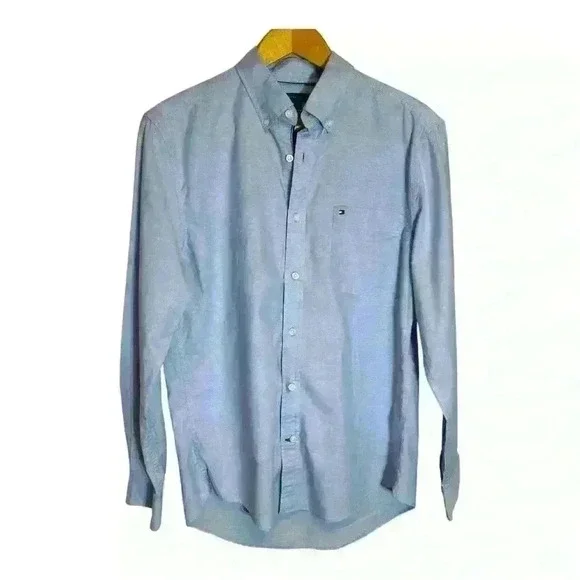 Tommy Hilfiger blue Men’s Heritage  Oxford Shirt Custom Fit Size L. - Picture 6 of 8